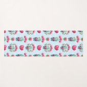 Lovely Floral Mason Jar Hearts Pattern Yogamat (Voorkant (horizontaal))