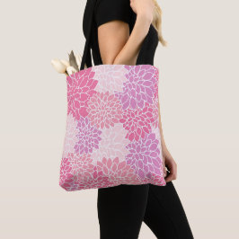 Lovely Floral Pink Paars Tote Bag