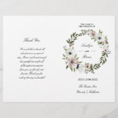 Lovely Floral - trouwprogramma (Voorkant)