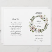 Lovely Floral - trouwprogramma (Voorkant / Achterkant)