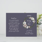 Lovely Floral - trouwprogramma - paars (Staand voorkant)