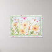 Lovely Floral Waterverf Canvas Afdruk (Voorkant)