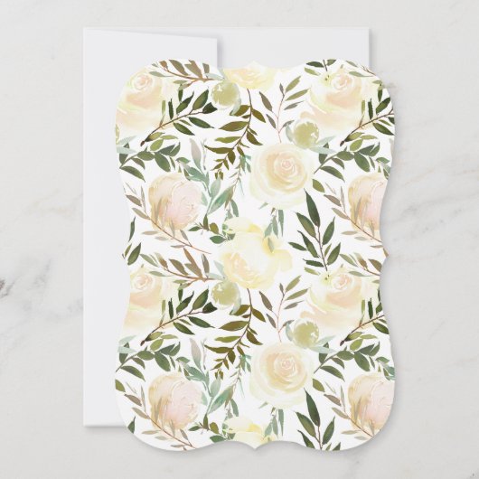 Lovely Florals | Waterverf bruiloft Kaart (Achterkant)
