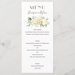 Lovely Florals | Waterverf bruiloft Menu