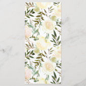 Lovely Florals | Waterverf bruiloft Menu (Achterkant)