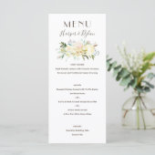 Lovely Florals | Waterverf bruiloft Menu (Staand voorkant)