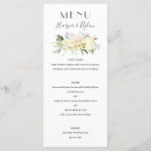 Lovely Florals | Waterverf bruiloft Menu (Voorkant)