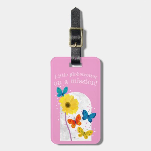 lovely flower tag -gerbera- bagagelabel (Voorkant verticaal)