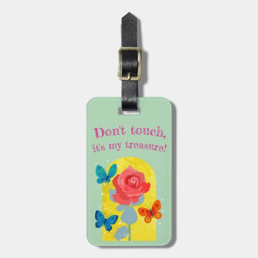lovely flower tag -red rose- bagagelabel (Voorkant verticaal)