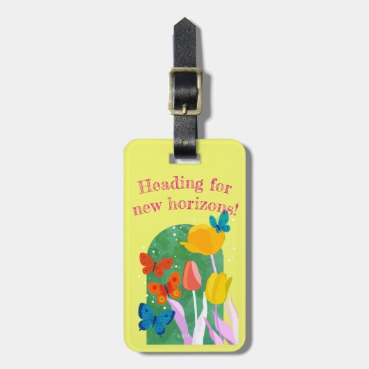 lovely flower tag -tulip- bagagelabel (Voorkant verticaal)