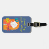 lovely flower tag -white rose- bagagelabel (Voorkant horizontaal)