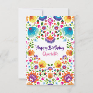 Lovely Folklore Happy Birthday Kaart