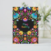 Lovely Folklore Happy Birthday Kaart (Staand voorkant)