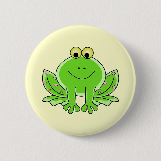Lovely Frog Ronde Button 5,7 Cm (Voorkant)