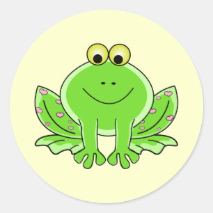 Lovely Frog Ronde Sticker