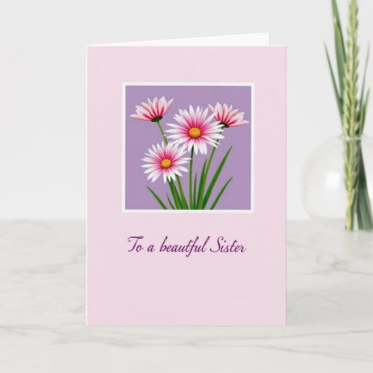 Lovely Fuchsia Floral Mother Card Kaart (Voorkant)