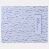 Lovely Garden of Lavender Sprigs - Monogrammed Fleece Deken (Voorkant (Horizontaal))