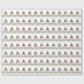 Lovely Garden Pagoda Gazebo Landschap Pink Green Cadeaupapier (Vlak)