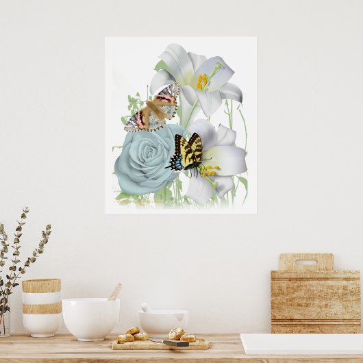 Lovely Garden Scene poster (Keuken)