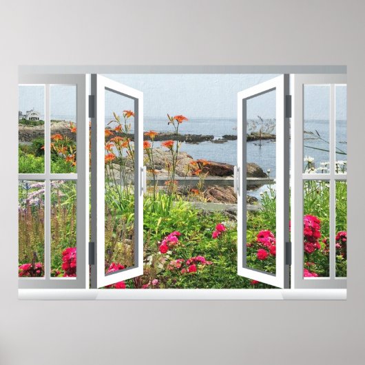 LOVELY GARDEN UITZICHT OCEAN COVE POSTER (Voorkant)