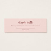 Lovely Ghost Halloween Baby shower Diaper Raffle Mini Visitekaartjes (Achterkant)