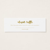 Lovely Ghost Halloween Baby shower Diaper Raffle Mini Visitekaartjes (Achterkant)