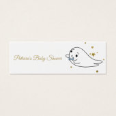 Lovely Ghost Halloween Baby shower Diaper Raffle Mini Visitekaartjes (Voorkant)