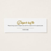 Lovely Ghost Halloween Baby shower Diaper Raffle Mini Visitekaartjes (Achterkant)