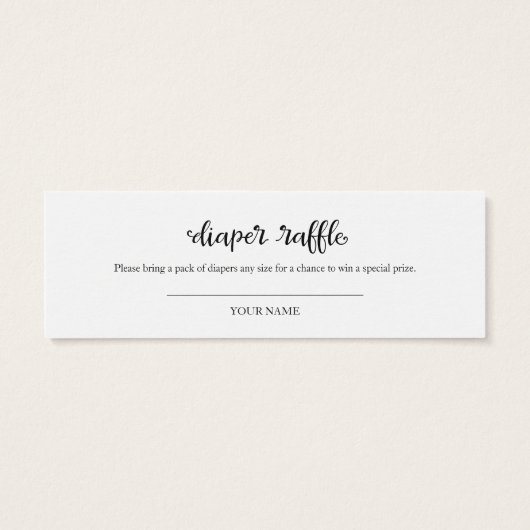 Lovely Ghost Halloween Baby shower Diaper Raffle Mini Visitekaartjes (Achterkant)