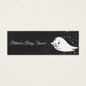 Lovely Ghost Halloween Baby shower Diaper Raffle Mini Visitekaartjes (Voorkant)