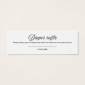 Lovely Ghost Halloween Baby shower Diaper Raffle Mini Visitekaartjes (Achterkant)