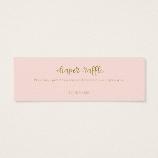 Lovely Ghost Halloween Baby shower Diaper Raffle Mini Visitekaartjes (Achterkant)