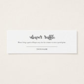 Lovely Ghost Halloween Baby shower Diaper Raffle Mini Visitekaartjes (Achterkant)