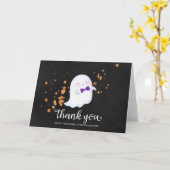 Lovely Ghost Halloween Baby shower - Hartelijk dan Kaart (Gele Bloem)