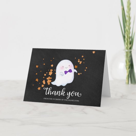 Lovely Ghost Halloween Baby shower - Hartelijk dan Kaart (Voorkant)