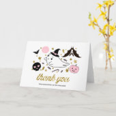 Lovely Ghost Halloween Baby shower - Hartelijk dan Kaart (Gele Bloem)