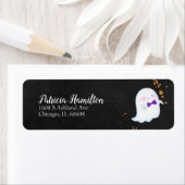 Lovely Ghost Halloween Baby shower Label (Insitu)
