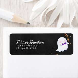 Lovely Ghost Halloween Baby shower Label