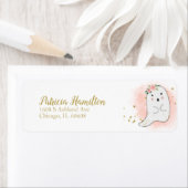 Lovely Ghost Halloween Baby shower Label (Insitu)