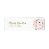 Lovely Ghost Halloween Baby shower Label (Voorkant)
