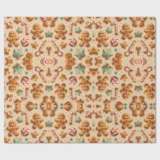 lovely ginger bread design cadeaupapier (Vlak)