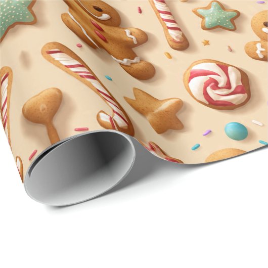 lovely ginger bread design cadeaupapier (Rol Hoek)