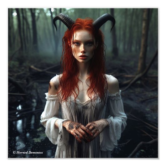 Lovely gingerhead demoness foto afdruk (Voorkant)