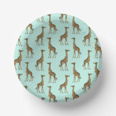 Lovely Giraffe Mint en Gold Papieren Kommen (Voorkant)