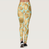 Lovely Giraffe Spots Mint en Gold Leggings (Achterkant)