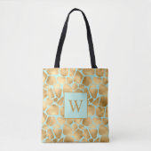 Lovely Giraffe Spots Mint en Golden Tote Bag (Voorkant)