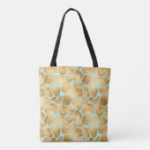 Lovely Giraffe Spots Mint en Golden Tote Bag (Achterkant)