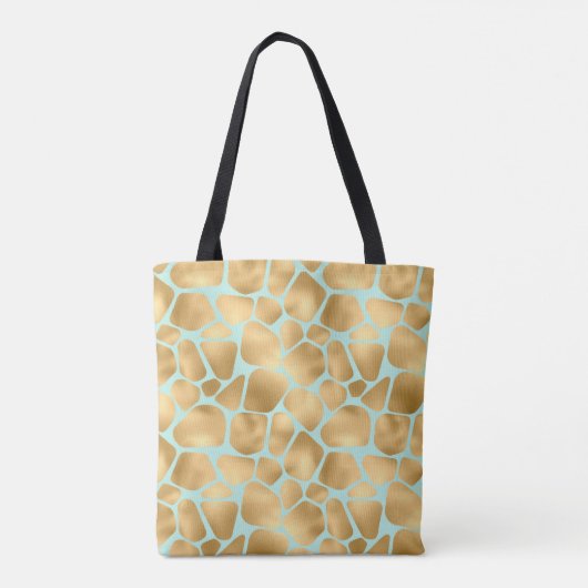 Lovely Giraffe Spots Mint en Golden Tote Bag (Achterkant)