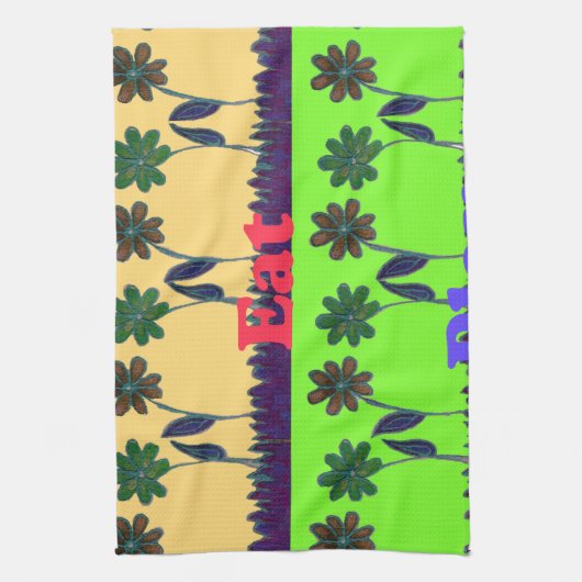 Lovely Girly Hakuna Matata kleuren Gifts.png Theedoek (Verticaal)