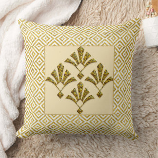Lovely Gold Art Deco Motif Cushion. Kussen